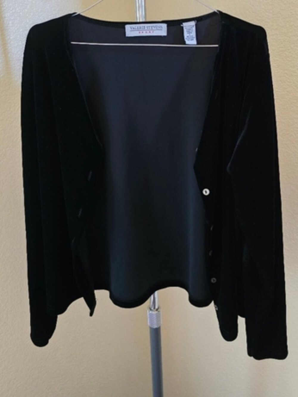Valerie Steven's Black Crushed Velvet Bolero Jacket